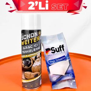 Schön Weiter Araç İçi Köpük + SUFF Sihirli Sünger 2'li Set